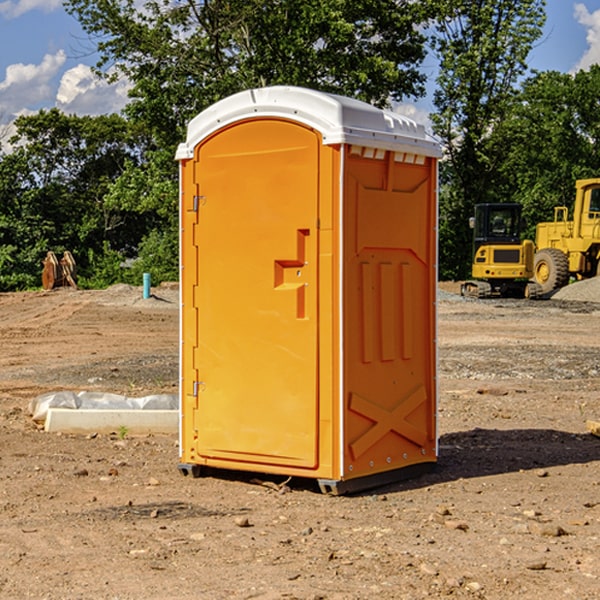 how often are the porta potties cleaned and serviced during a rental period in Whites Landing OH